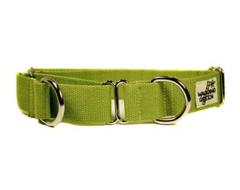 Martingale Dog Collar – Bamboo Zen (green) | No Slip Adjustable | Soft Bamboo | Training | Eco Friendly