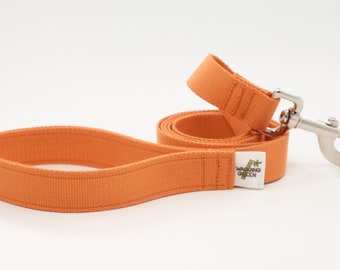 Eco Friendly Bamboo Single Layer Dog Leash - Falling Leaves (orange)