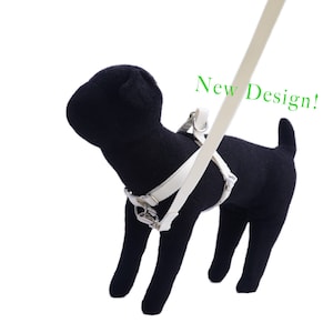 Eco Friendly Bamboo &#39;Dual Clip&quot; Step-In Dog Harness - Natural (beige)