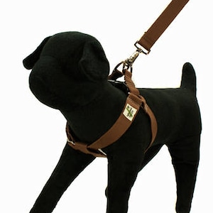 Eco Friendly Bamboo Single Layer Step-In Dog Harness - Tree Bark (brown)