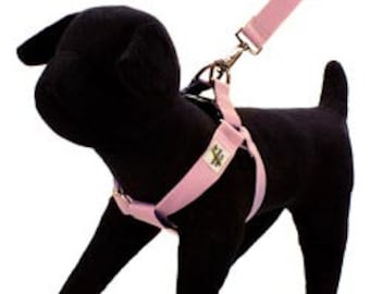 Eco Friendly Bamboo Single Layer Step-In Dog Harness - Seashell (Pink)