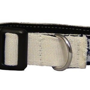 Eco Hip! Bamboo Double Layer Buckle Collar – Night (black) / Natural
