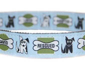 Eco Friendly Bamboo 'Rescue Dog' Martingale Collar