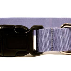 Eco Friendly Bamboo Double Layer Buckle Dog Collar - Lilac (purple)