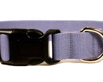 Eco Friendly Bamboo Double Layer Buckle Dog Collar - Lilac (purple)