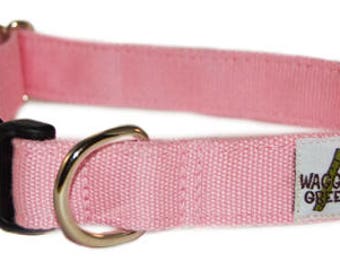 Eco Friendly Bamboo Double Layer Buckle Dog Collar - Seashell Pink