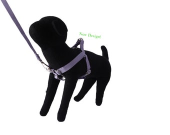 Eco Friendly Bamboo 'Dual Clip" Step-In Dog Harness - Spring Lilac (purple)