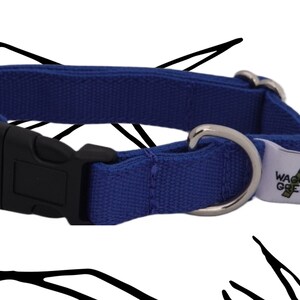 Eco Friendly Bamboo Double Layer Buckle Collar - Twilight Blue