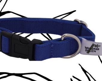 Eco Friendly Bamboo Double Layer Buckle Collar - Twilight Blue