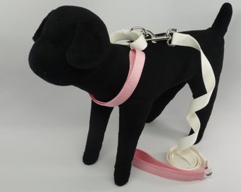 Bamboo Leash And Collar Set - Blossom (pink and white)