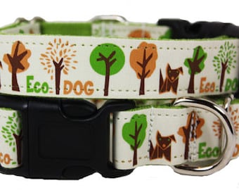 Eco Friendly Bamboo - Save the Earth -  'Eco Dog' Buckle Collar