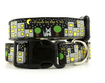 Eco Friendly Bamboo - Save the Earth - 'Fresh in the City' Buckle Dog Collar