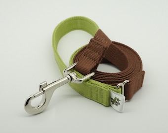 Eco-Friendly Bamboo Dog  Leash - Woodsy (green and brown)