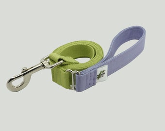 Eco-Friendly Bamboo DogLeash -  Mardi Gras (Green & Purple)