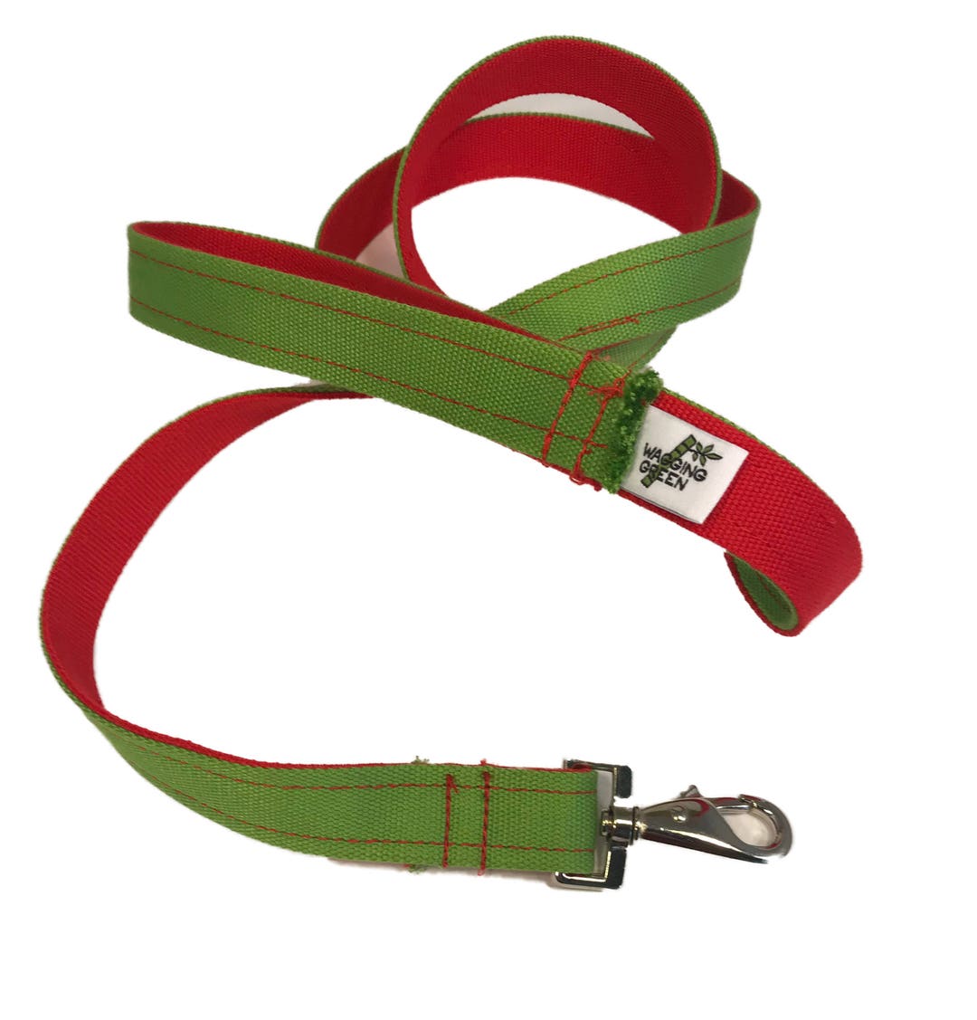 Eco Hip Bamboo Double Layer Dog Leash Yuletide red/green Etsy UK