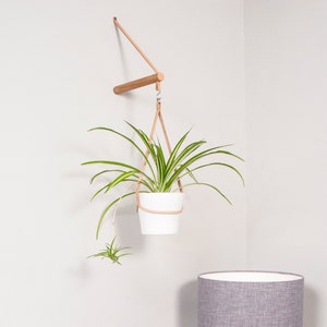 Peg Plant Hanger + Pot Holder, plant hanger, leather plant holder, plant holder, wall planter, stocking filler, christmas gift
