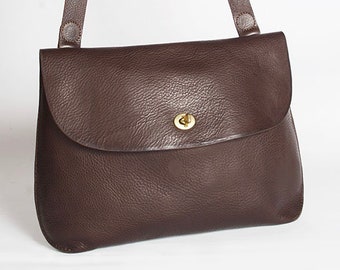 Large Brown Leather Handbag, leather bag, cross body bag, brown bag, women's bag, stocking filler, christmas gift