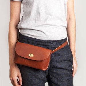Tan Leather Belt Bag