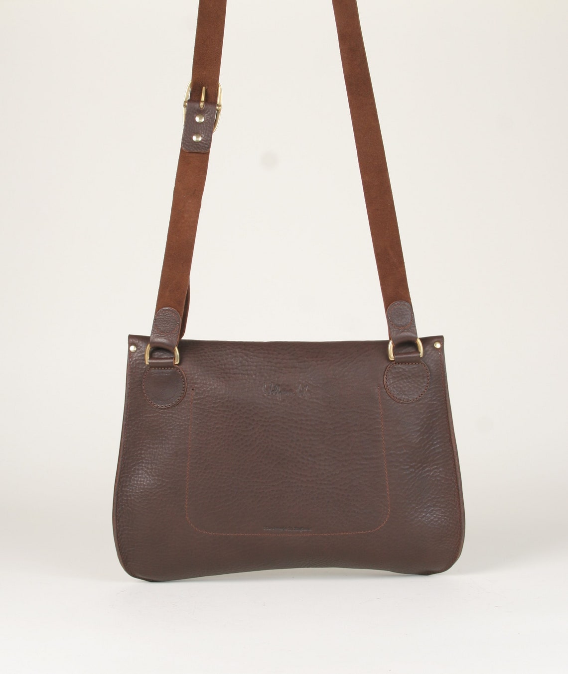 Large Brown Leather Handbag Etsy