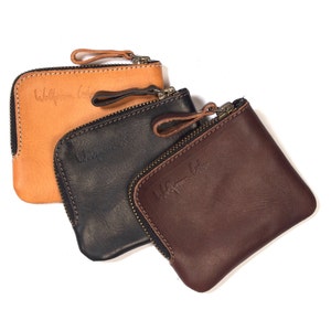 Leder Zip Brieftasche, Leder Geldbörse, Karten Brieftasche, Leder Geldbörse, personalisiertes Geschenk, Strumpffüller, Weihnachtsgeschenk