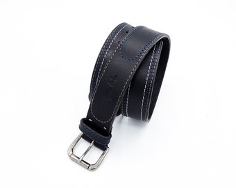 Black Leather Belt, leather belt men,  leather belt woman, stitch belt, handmade leather belt, leather belt, belt leather