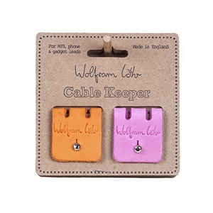 Cable Keepers no. 3, leather cable tidy, cable ties, cable organizer, gift for him, useful gift, stocking filler, christmas gift