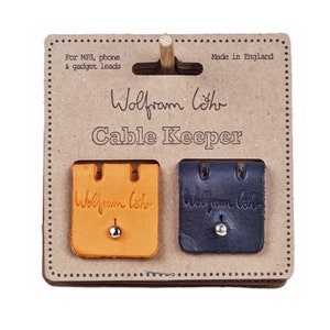 Cable Keepers no. 7, leather cable tidy, cable ties, cable organizer, gift for him, useful gift, stocking filler, christmas gift