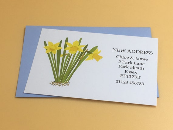 Personalised Change of Address New address cards