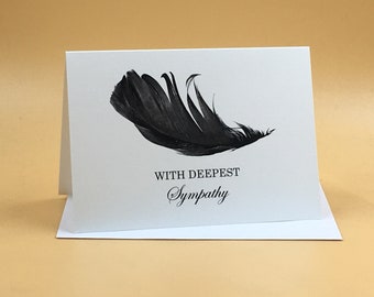 Sympathy Card Feather, Personalised Sympathy Card, Sympathy Card Dad, Sympathy Card Mum, Sympathy Card, Condolences Card, Bereavement Card