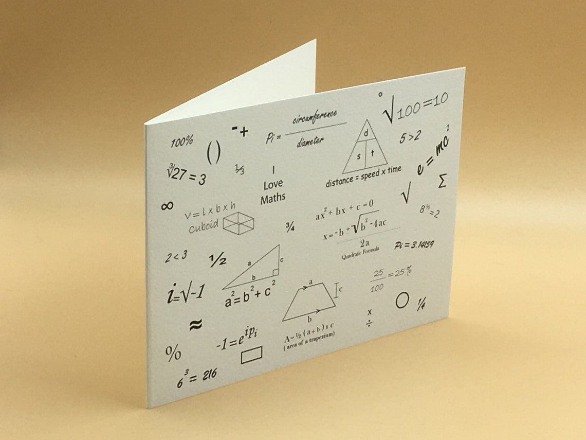 Maths Card, All Occasion Cards, Maths Lovers, Maths Birthday Card ...