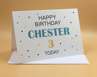 Personalised Birthday Card Boy, Birthday Card Age, Childrens Birthday Card, Kids Birthday Card, Nephew, Son, Grandson, Happy Birthday Card