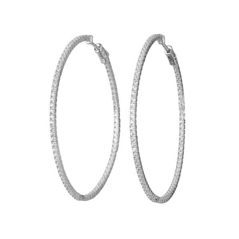 Hoop Earrings Sterling Silver Hoop Earrings image 1