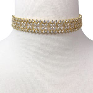 Diamond Choker Necklace Diamond Choker Bridal Diamond Choker Bridal Choker Necklace Flower Diamond Choker image 5