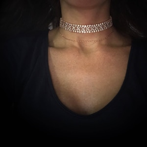 Diamond Choker Necklace Diamond Choker Bridal Diamond Choker Bridal Choker Necklace Flower Diamond Choker image 3