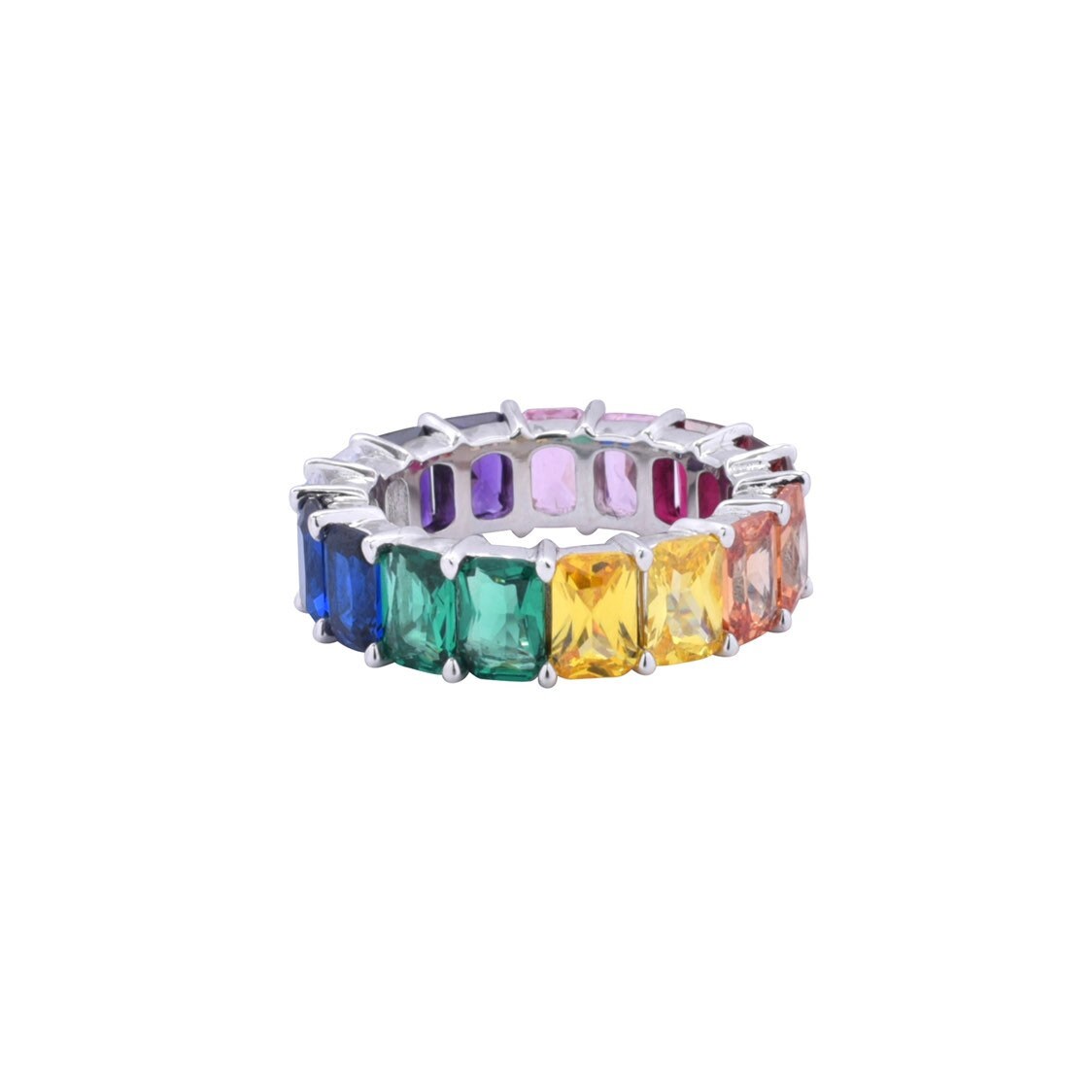 Rainbow Eternity Band Colorful Eternity Band Eternity Band Eternity ...