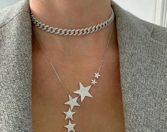 Star Lariat Necklace | Cascading Star | Star Necklace | Star Necklace | Star | Star | Star On Star Necklace | Star