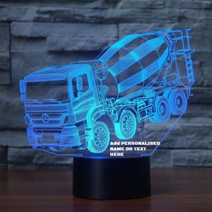 Concrete Mixer LED Lamp, Truck Driver, Heavy Equipment, Operator