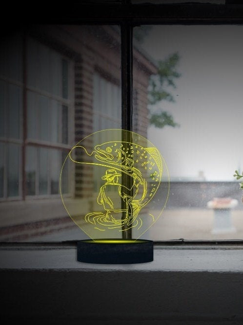 Luce Notturna 3D Go Fishing Per Bambini - Lampada LED Con Telecomando E 16 Colori