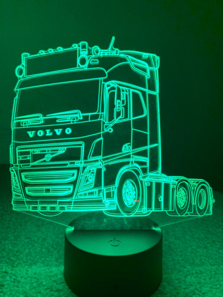 3D camion lourd LED Lampes Art Déco Lampe la couleur changeant