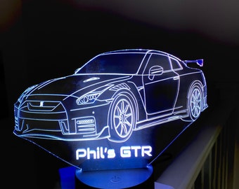 My GTR 3D Illusion Smart APP Control 3D Illusion Night Light Bluetooth,Music,7&16M Color Mobile App,Made in UK