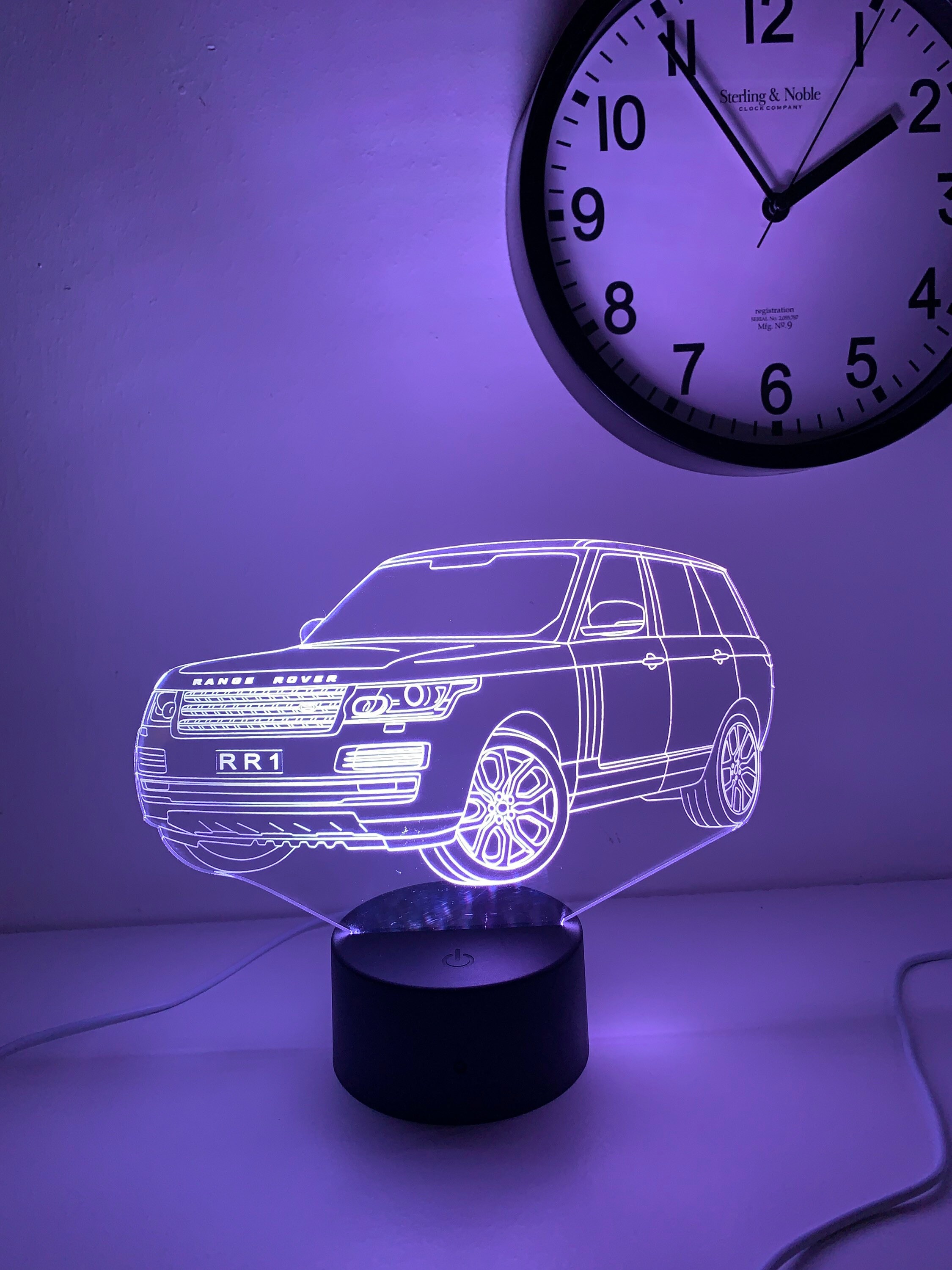 Personalized Range Rover LED Lamp, Bluetooth App Control, Made in UK ...