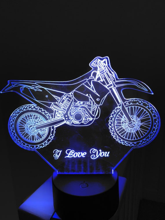 Lampe LED 3D LOVE Moto Cross