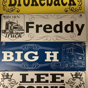 Truck Name Plate Show Plate Name Sign Truck, Lorry. Tractor, Van, Tucker Name Plate Custom made