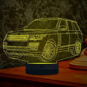 Personalized Range Rover LED Lamp, Bluetooth App Control, Made in UK ...