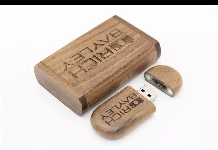 Customize Personalised Laser Engraved Solid Wooden USB Flash Drive USB Box Wedding Photo Memory Storage Disk,Wedding Ceremony,Company Customization,Personal Gift 16G, Guitar 