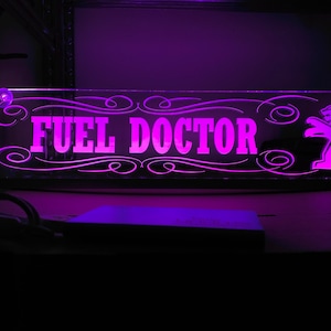 Application Peugeot Van sur mesure et éclairage LED RVB 12 V/24 V intérieur de cabine de camion gravé, plaque signalétique personnalisée