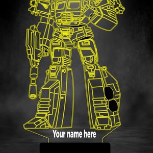 Transformer 3D Illusion Smart APP Control 3D Illusion Night Light Bluetooth,Music,7&16M Color Mobile App