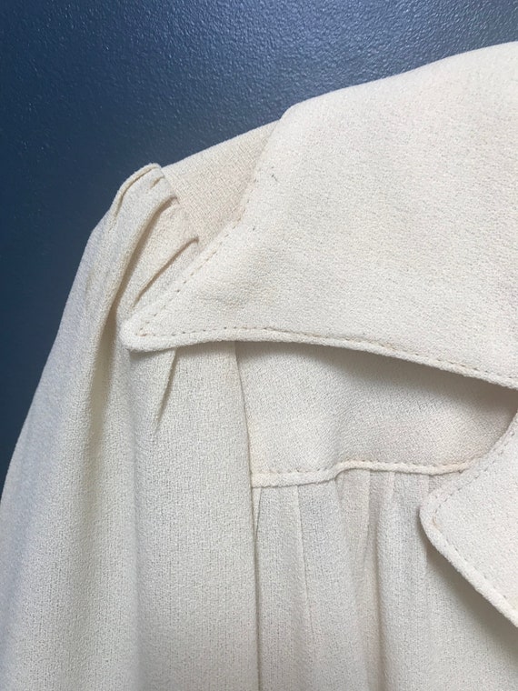 Floor length cream Ossie Clark for Radley 1970s c… - image 7