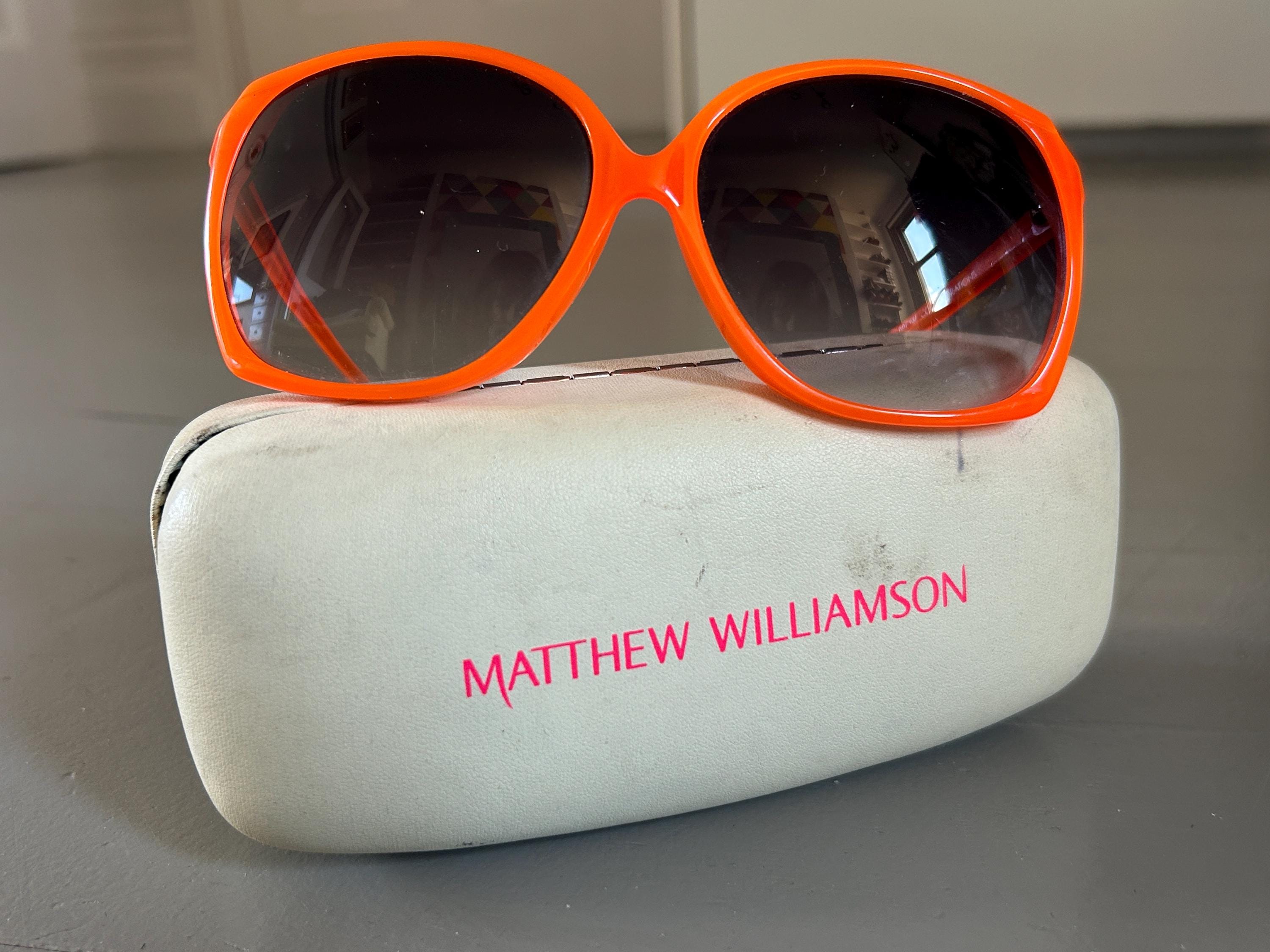 Matthew Williamson Orange Sunglasses Matthew Williamson X Linda Farrow Sunglasses MW25C7SUN from  main image 4