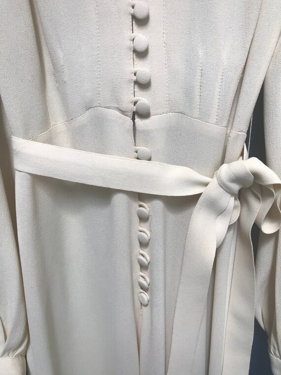 Floor length cream Ossie Clark for Radley 1970s c… - image 3